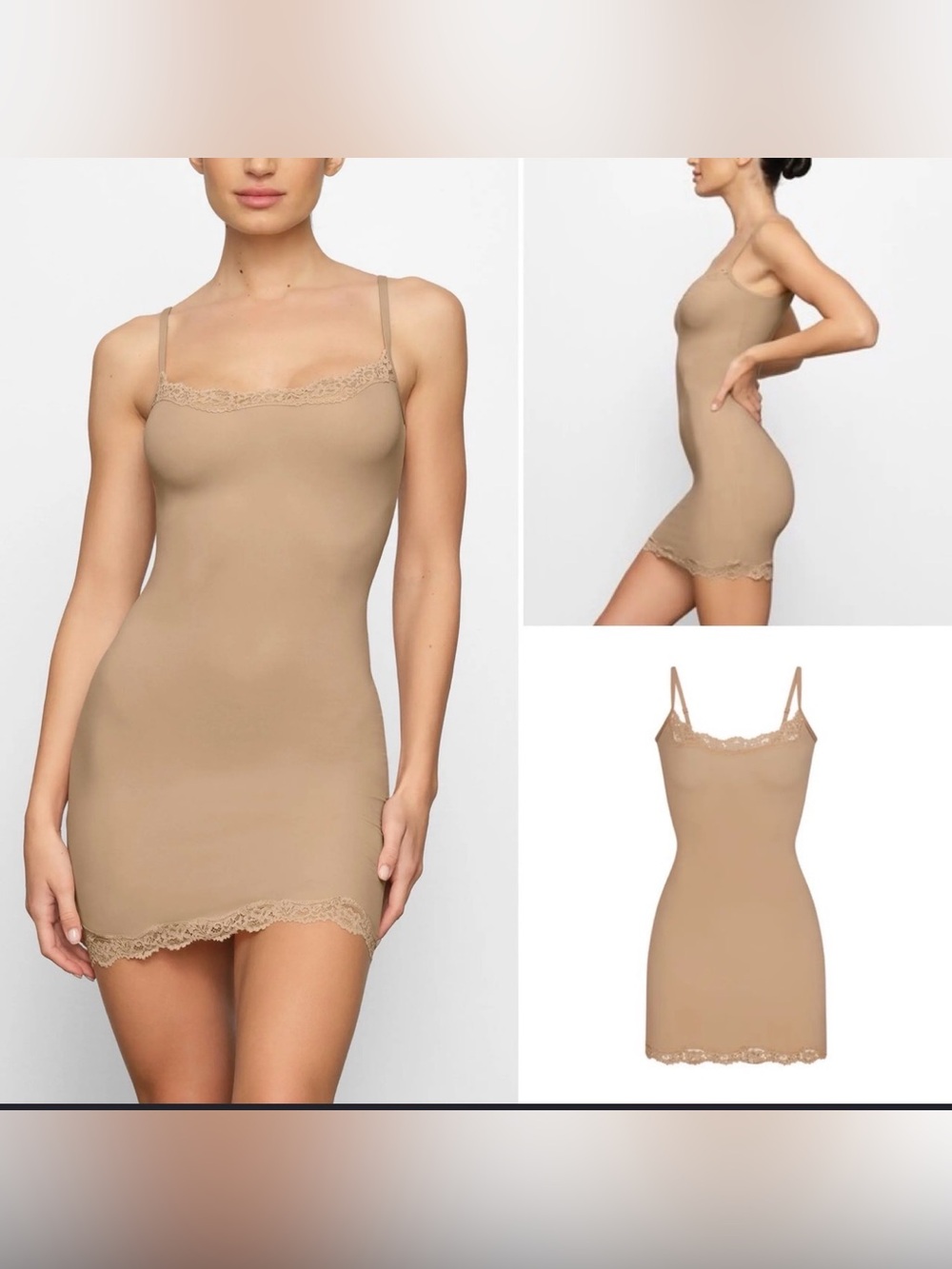 NWT Skims fits everybody lace slip dress - sienna / L